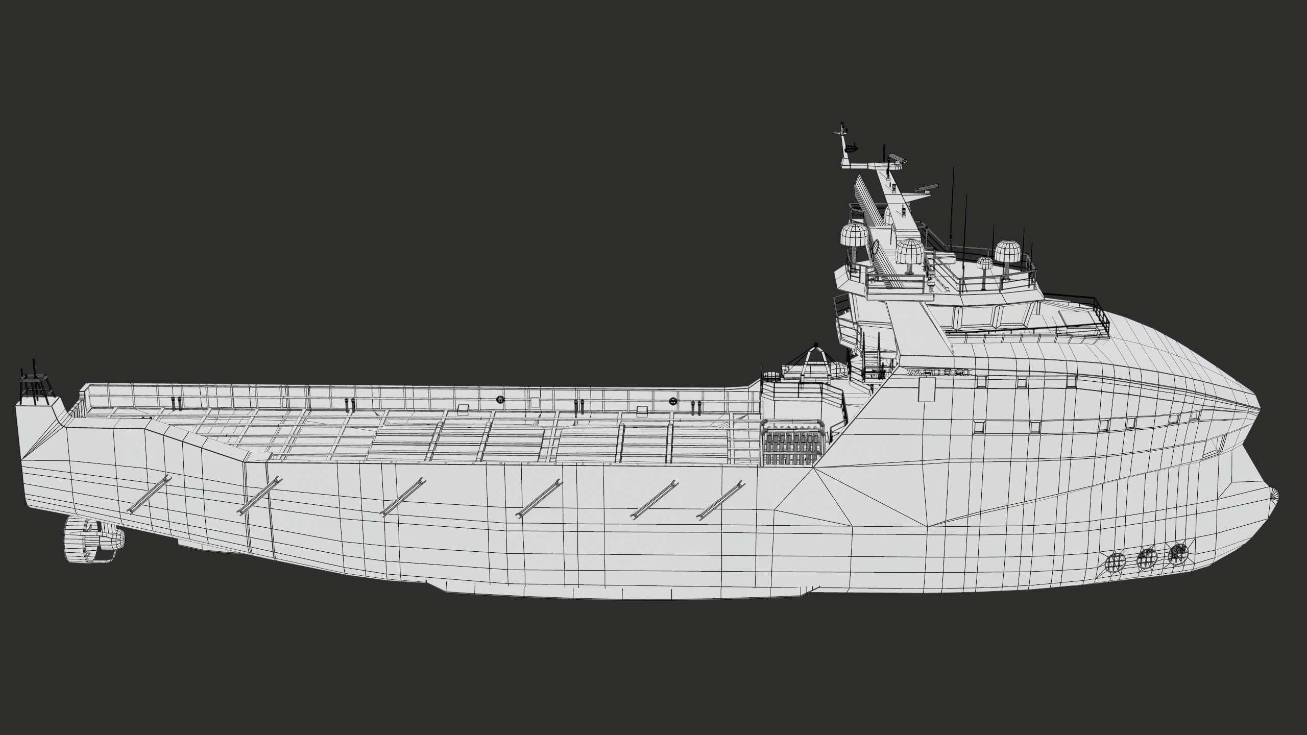 USV Mothership Armada 7803 Multipurpose Vessel Simple PBR Low-poly 3D model_35