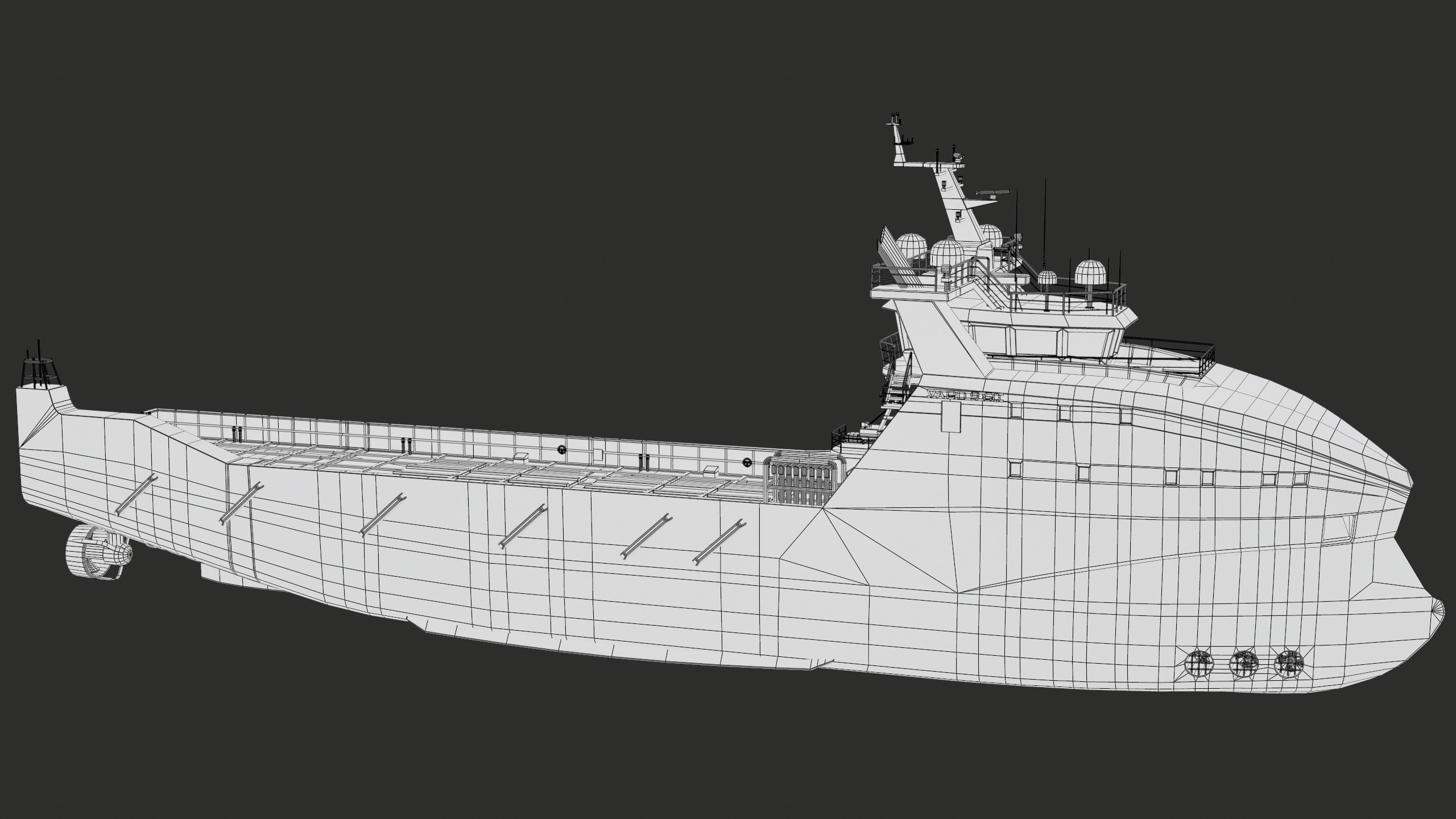 USV Mothership Armada 7803 Multipurpose Vessel Simple PBR Low-poly 3D model_33