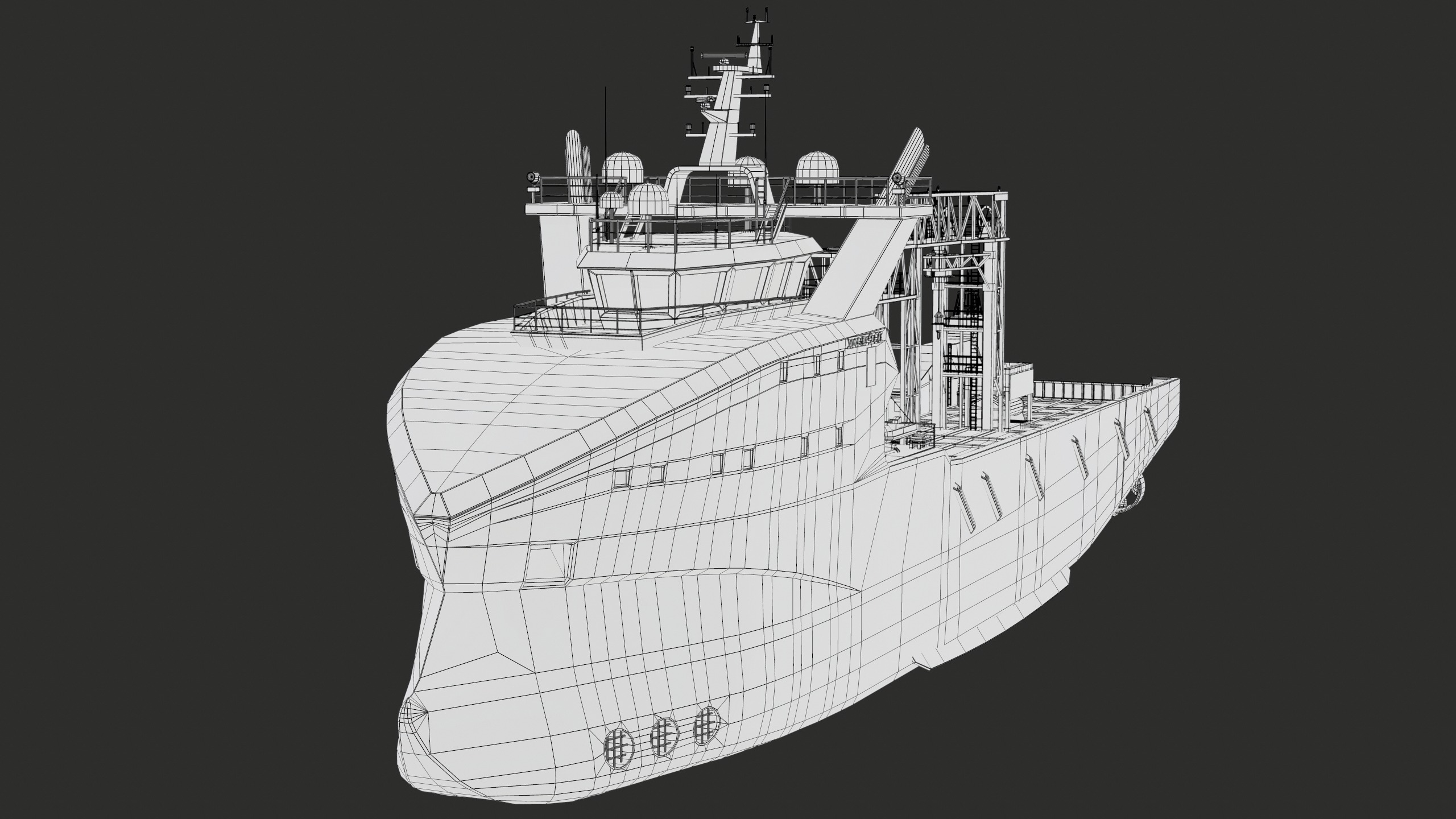 USV Mothership Armada 7803 Multipurpose Vessel Advanced PBR Low-poly 3D model_38