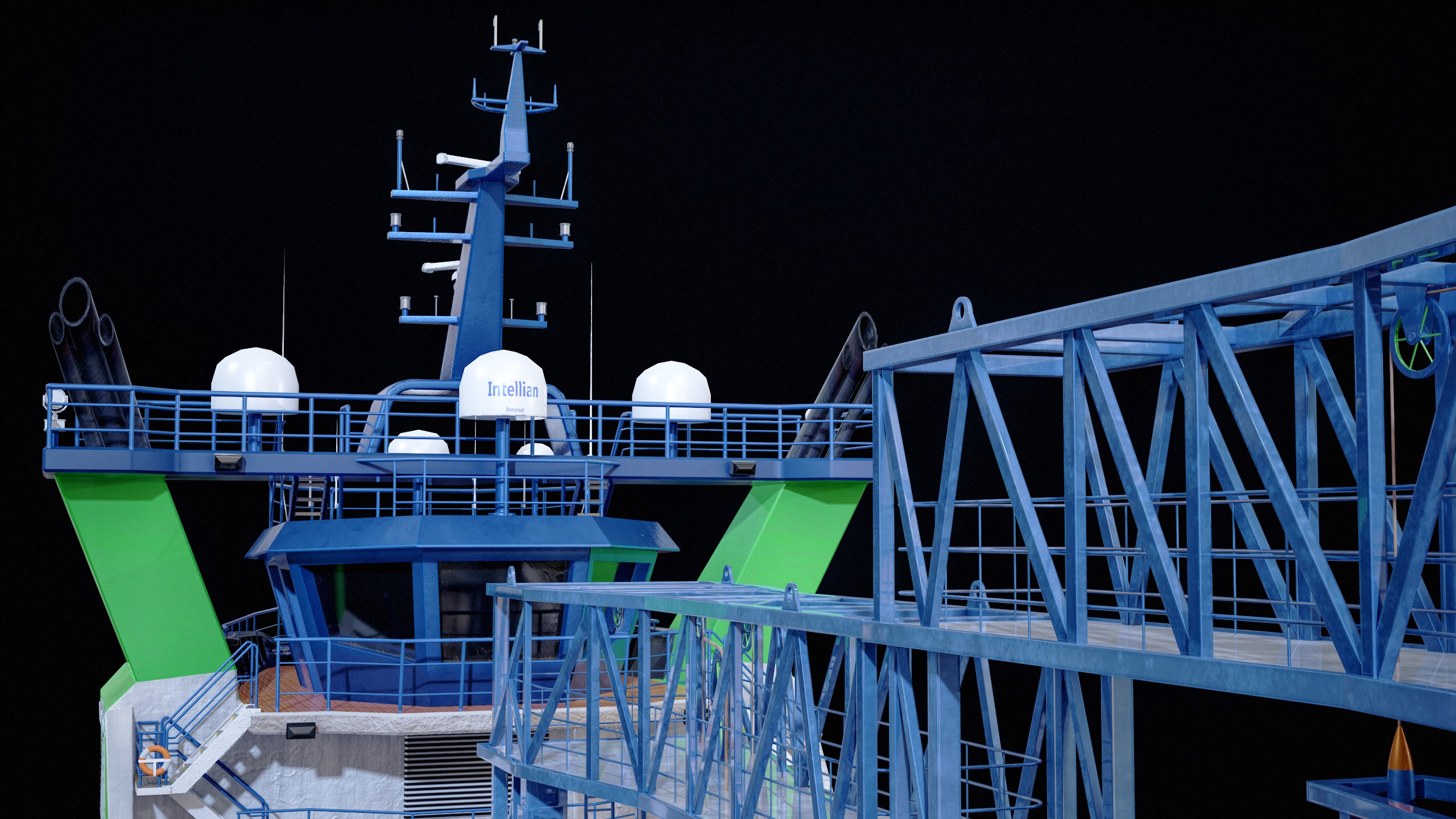 USV Mothership Armada 7803 Multipurpose Vessel Advanced PBR Low-poly 3D model_24