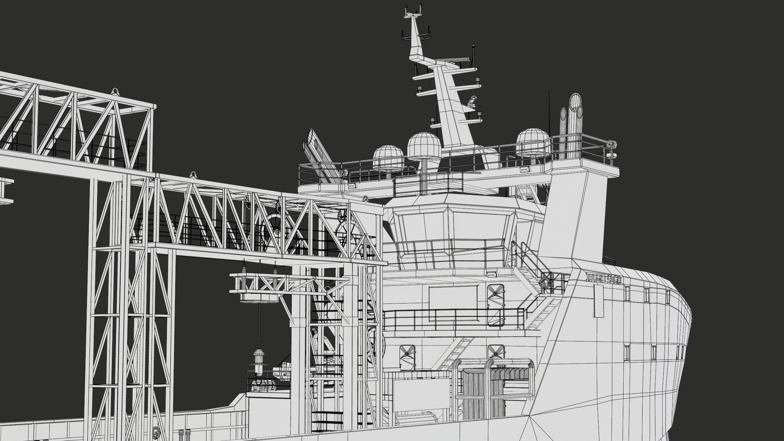 USV Mothership Armada 7803 Multipurpose Vessel Advanced PBR Low-poly 3D model_59