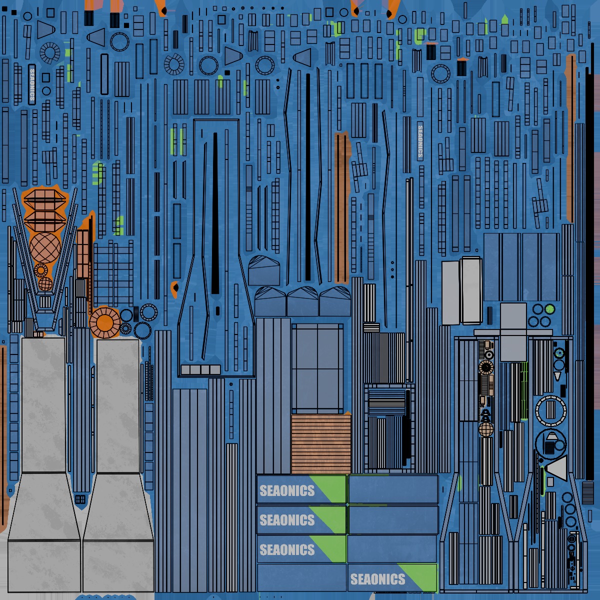 USV Mothership Armada 7803 Multipurpose Vessel Advanced PBR Low-poly 3D model_65