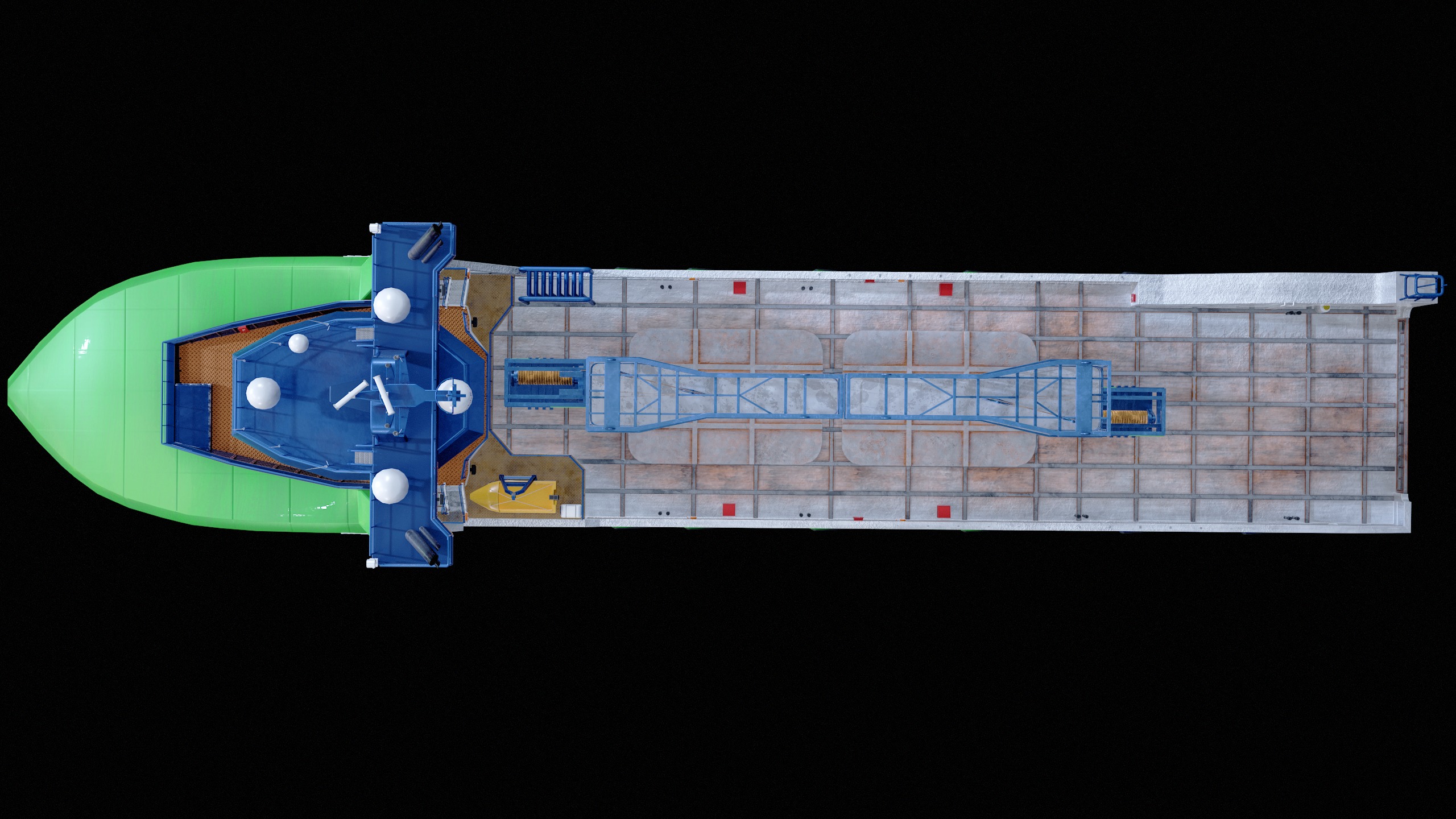 USV Mothership Armada 7803 Multipurpose Vessel Advanced PBR Low-poly 3D model_19