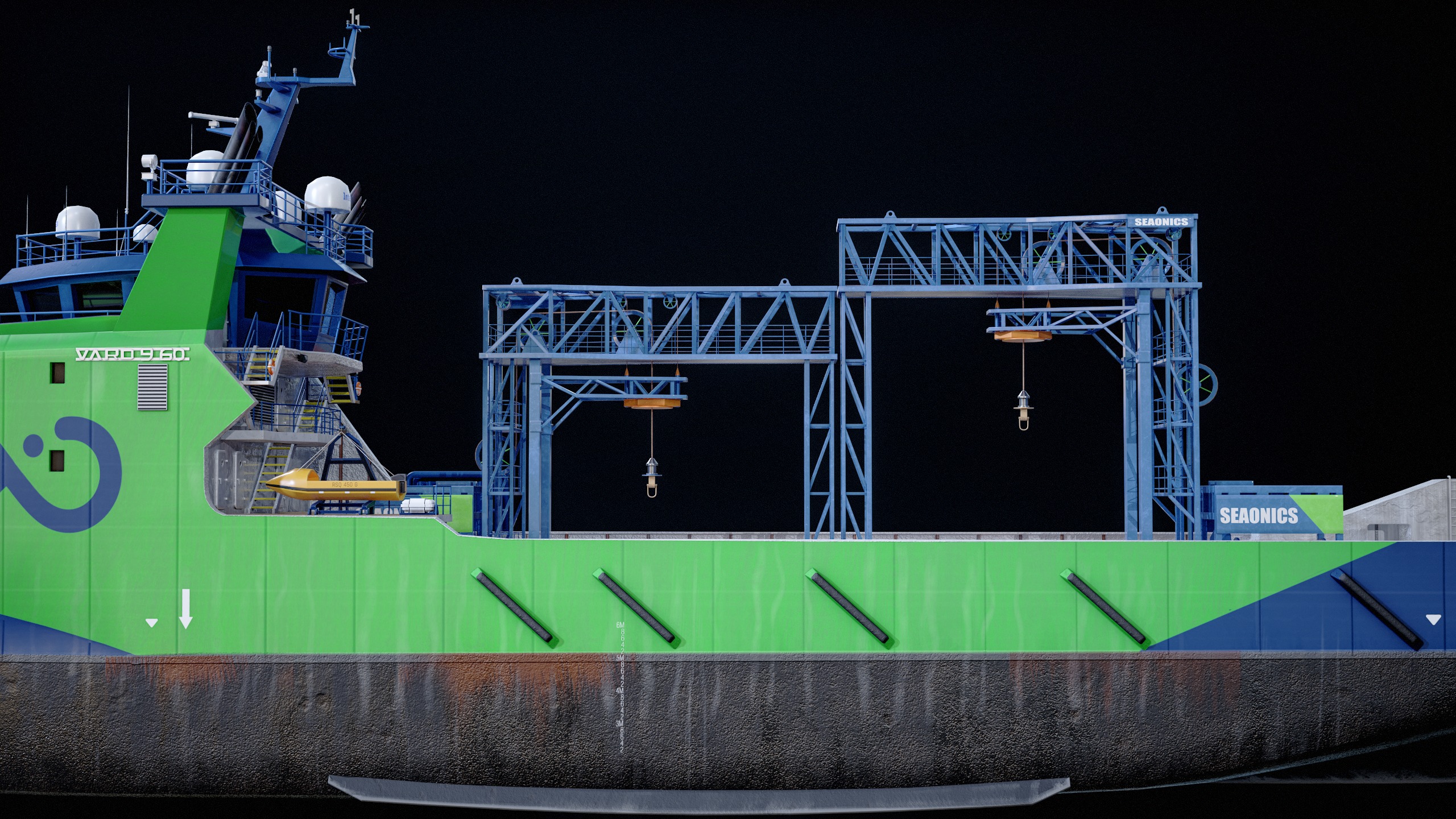 USV Mothership Armada 7803 Multipurpose Vessel Advanced PBR Low-poly 3D model_22