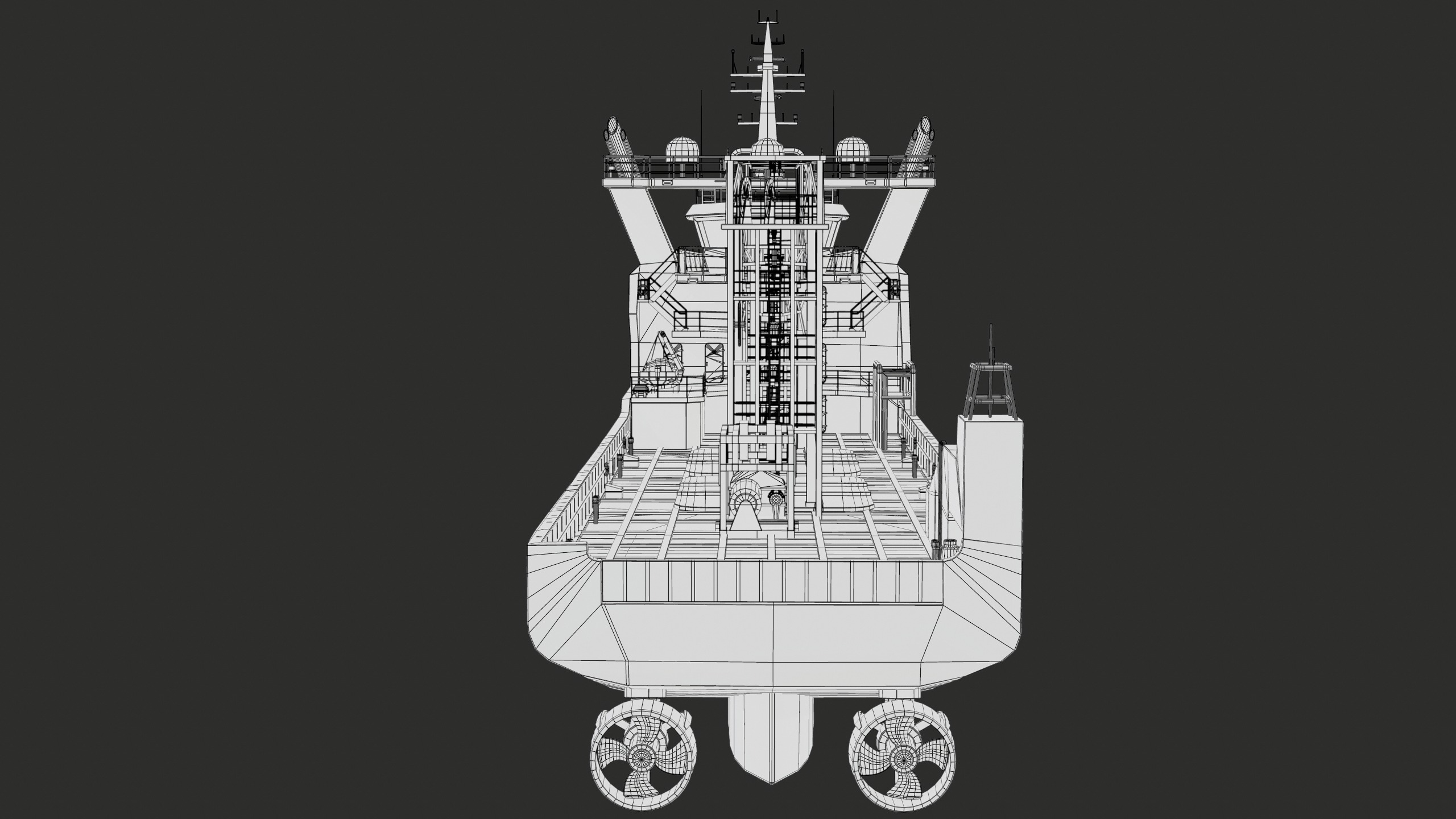 USV Mothership Armada 7803 Multipurpose Vessel Advanced PBR Low-poly 3D model_47