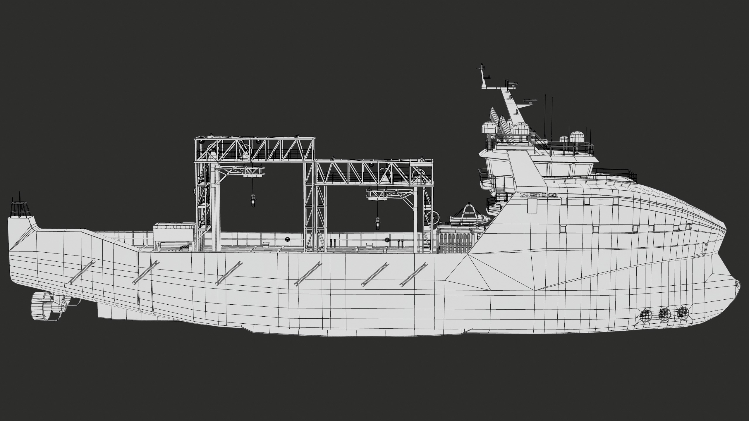 USV Mothership Armada 7803 Multipurpose Vessel Advanced PBR Low-poly 3D model_43