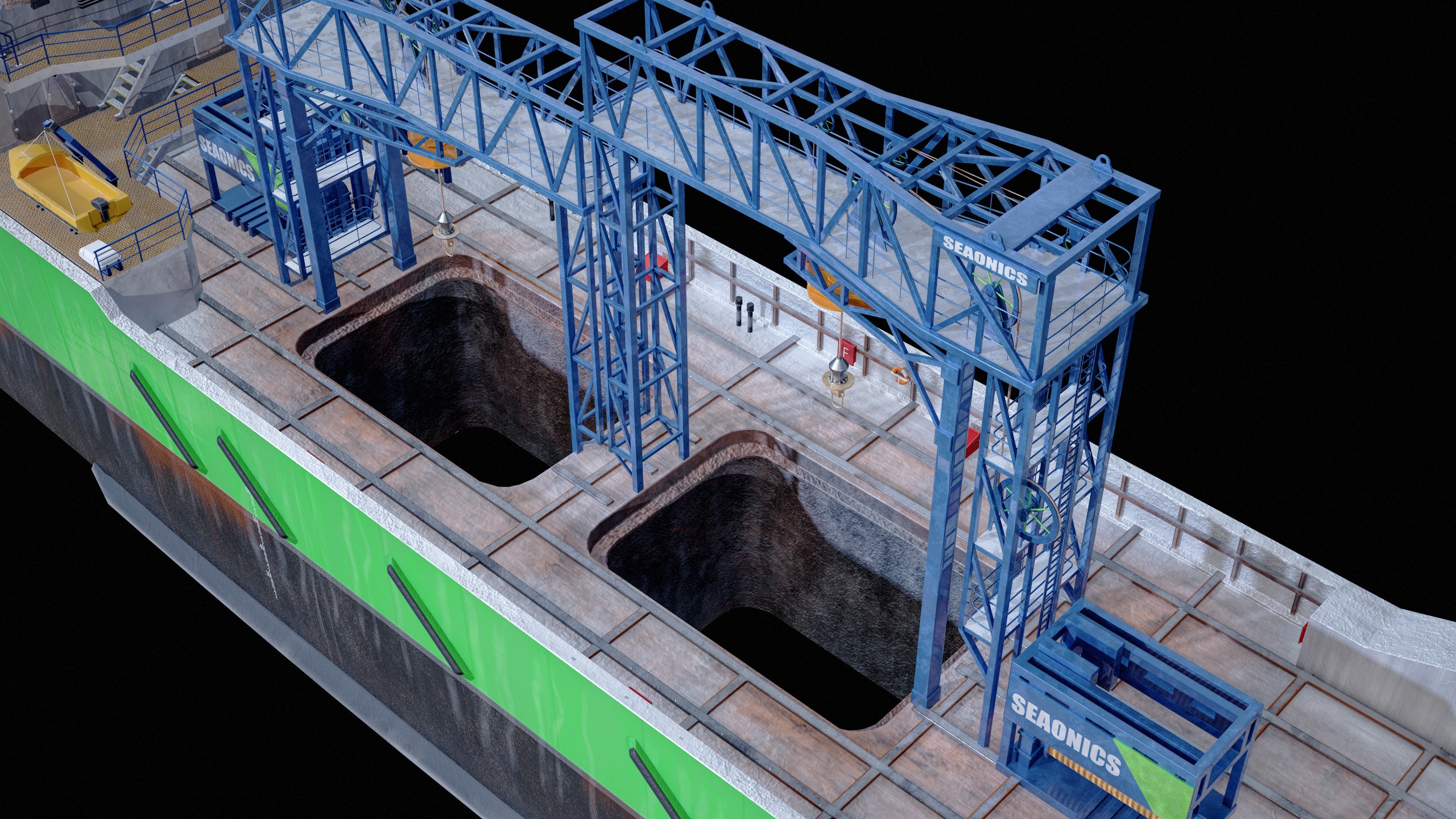 USV Mothership Armada 7803 Multipurpose Vessel Advanced PBR Low-poly 3D model_27