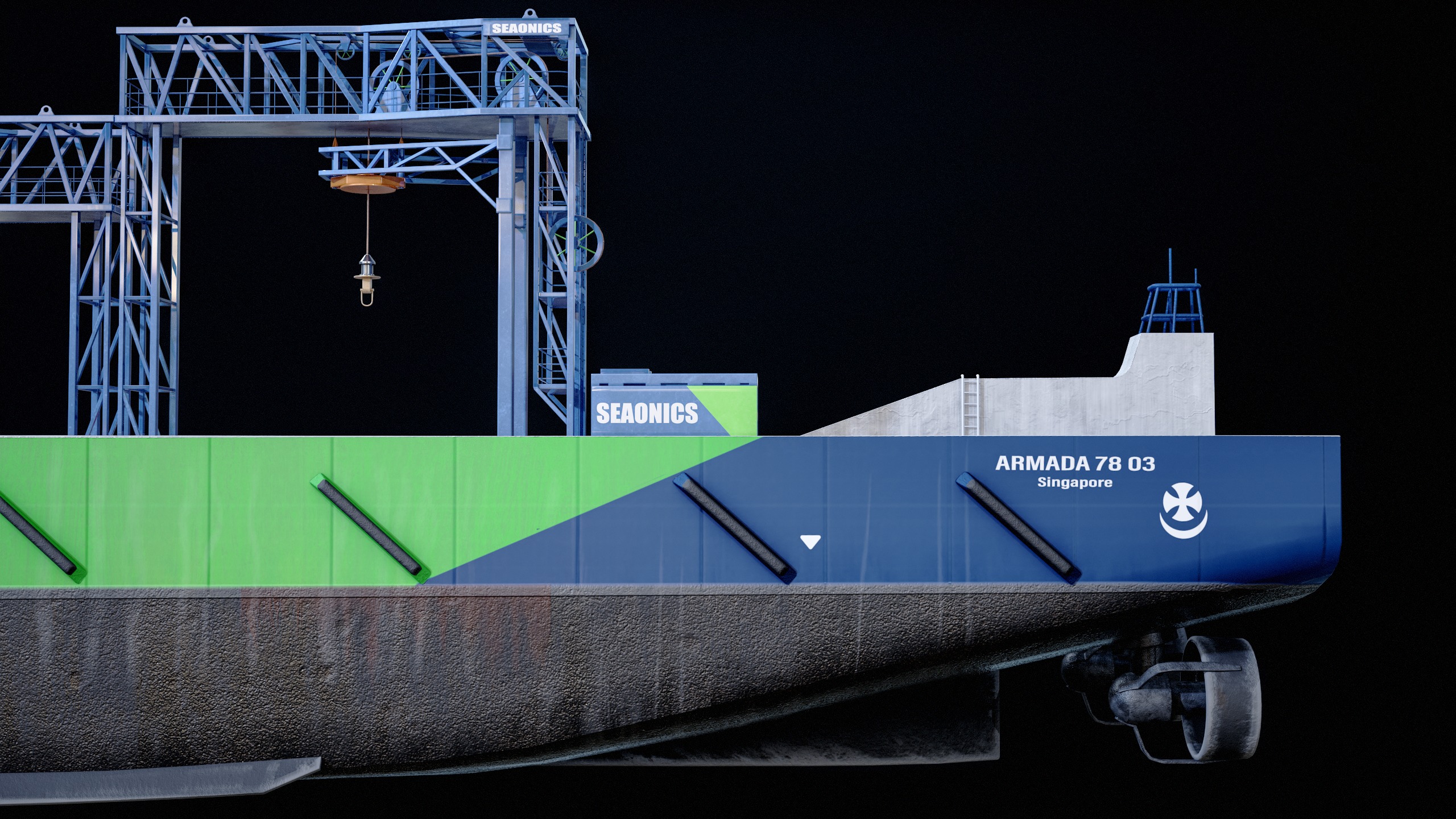 USV Mothership Armada 7803 Multipurpose Vessel Advanced PBR Low-poly 3D model_23