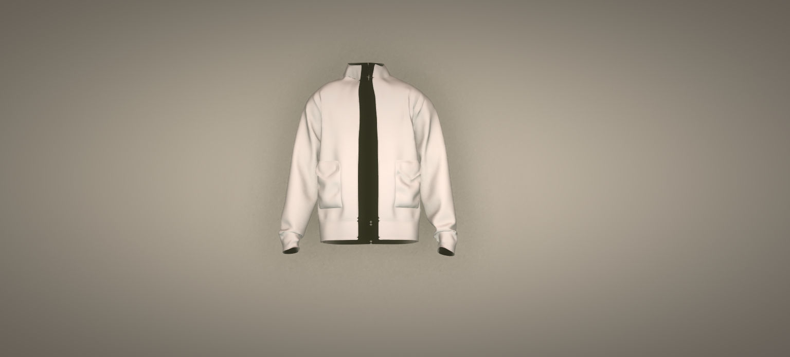 Blue shirt Low-poly 3D model_4