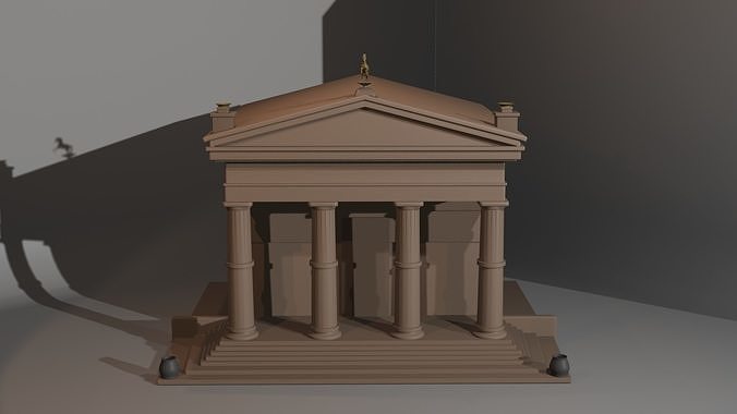 Ancient Temple Low-poly 3D model