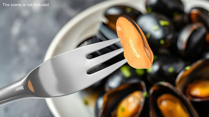 Boiled Cleaned Mussel 3D model
