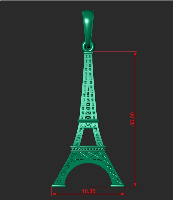 EIFFEL TOWER PENDANT 3D print model_6