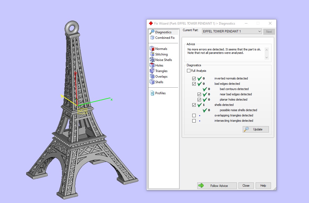 EIFFEL TOWER PENDANT 3D print model_10