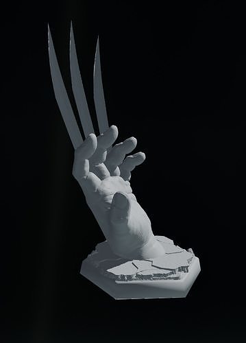 Wolverine Hand with Claws STL 3D print model