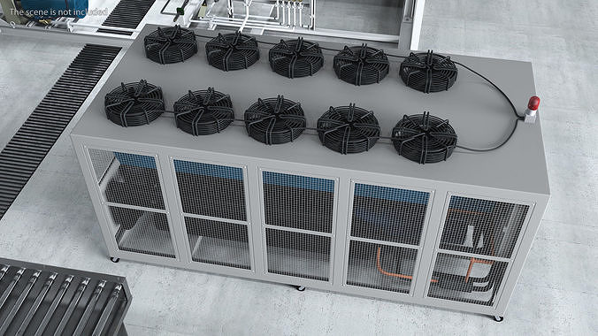 Industrial Air Conditioning Unit 3D model 3