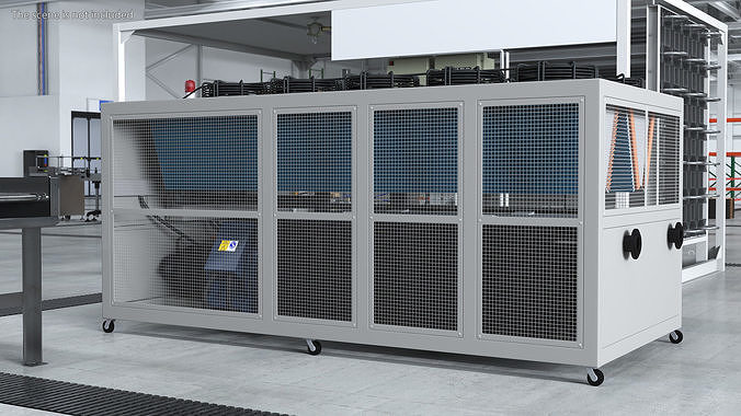 Industrial Air Conditioning Unit 3D model 2