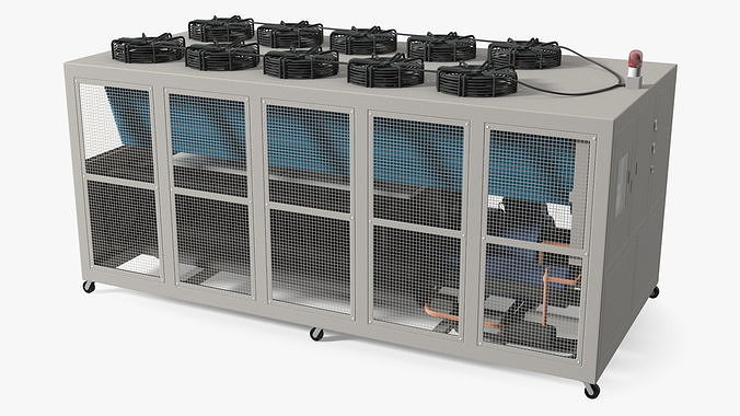 Industrial Air Conditioning Unit 3D model 7