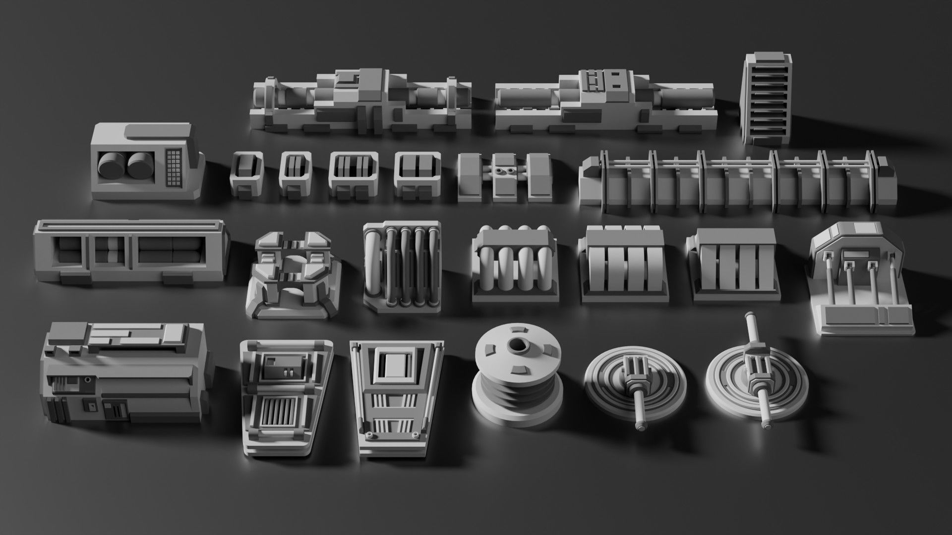 Sci-Fi Greebles Pack 4 3D model_4