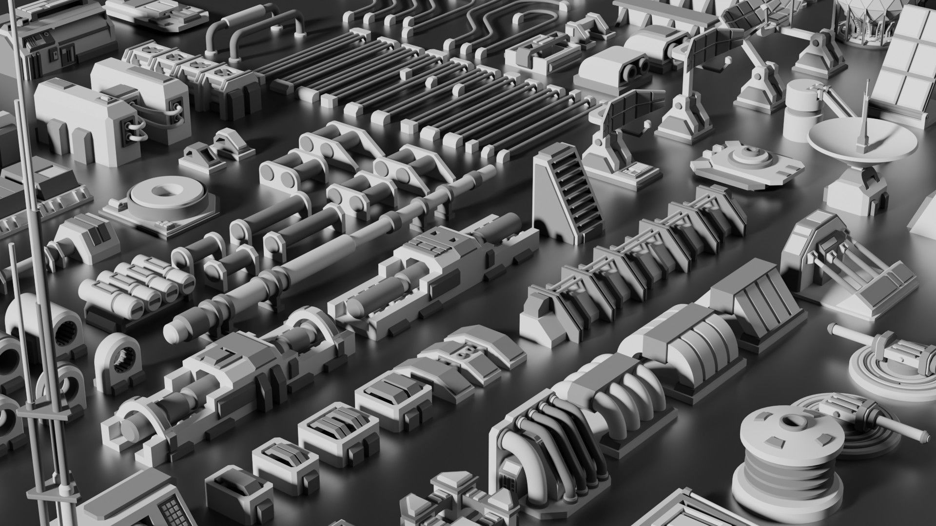 Sci-Fi Greebles Pack 4 3D model_1