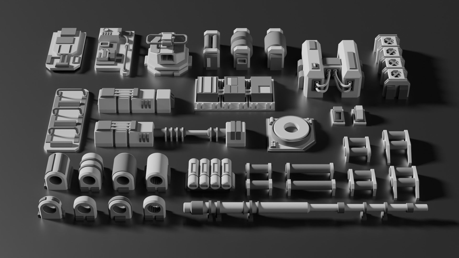 Sci-Fi Greebles Pack 4 3D model_3