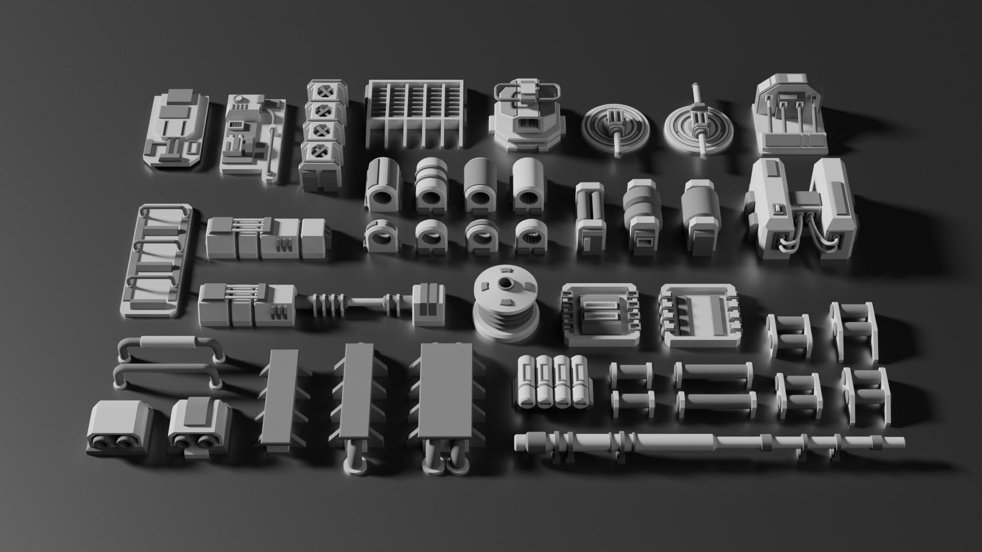 ULTIMATE Sci-Fi Greebles Pack 3D model_8