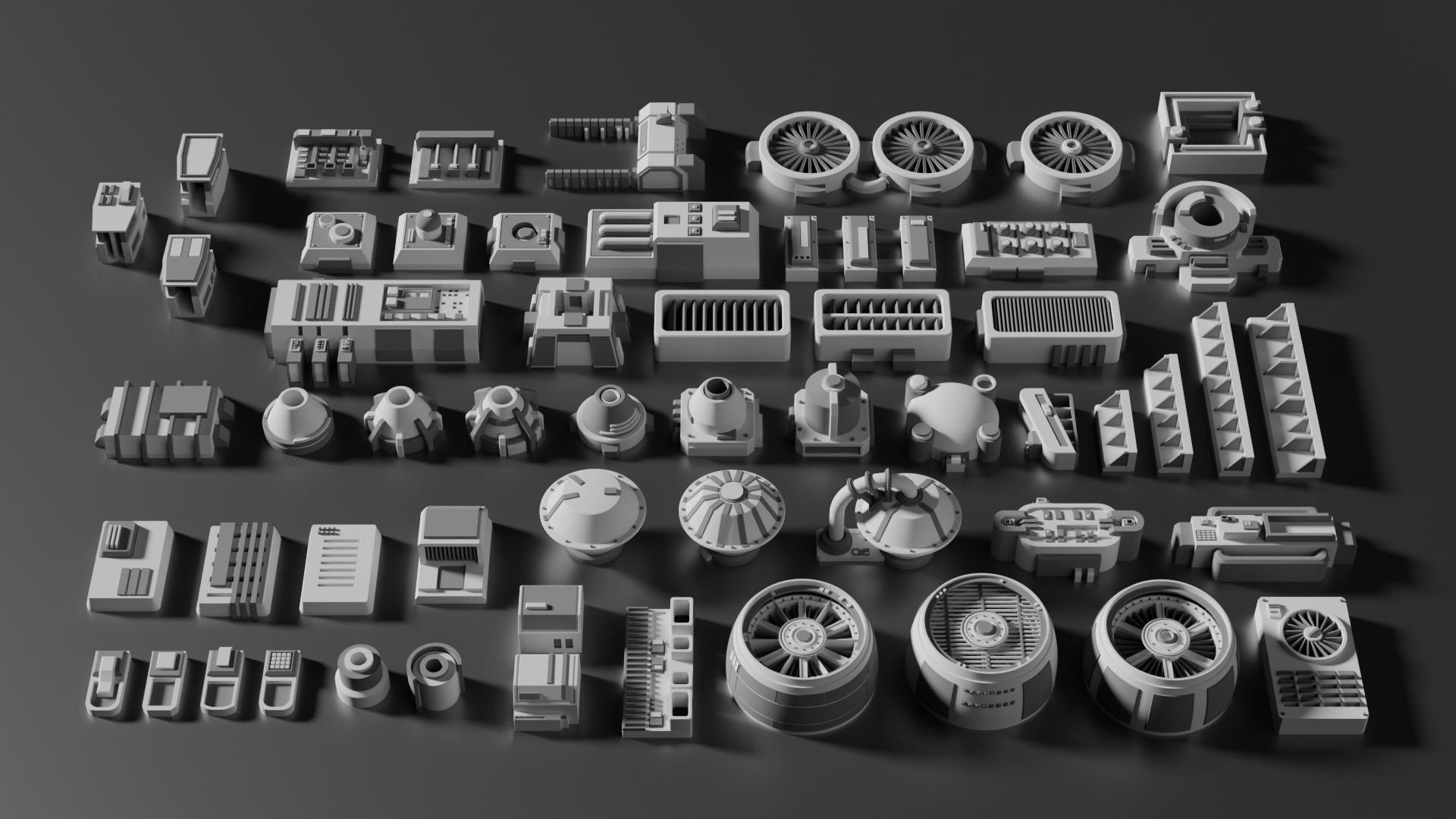 ULTIMATE Sci-Fi Greebles Pack 3D model_6