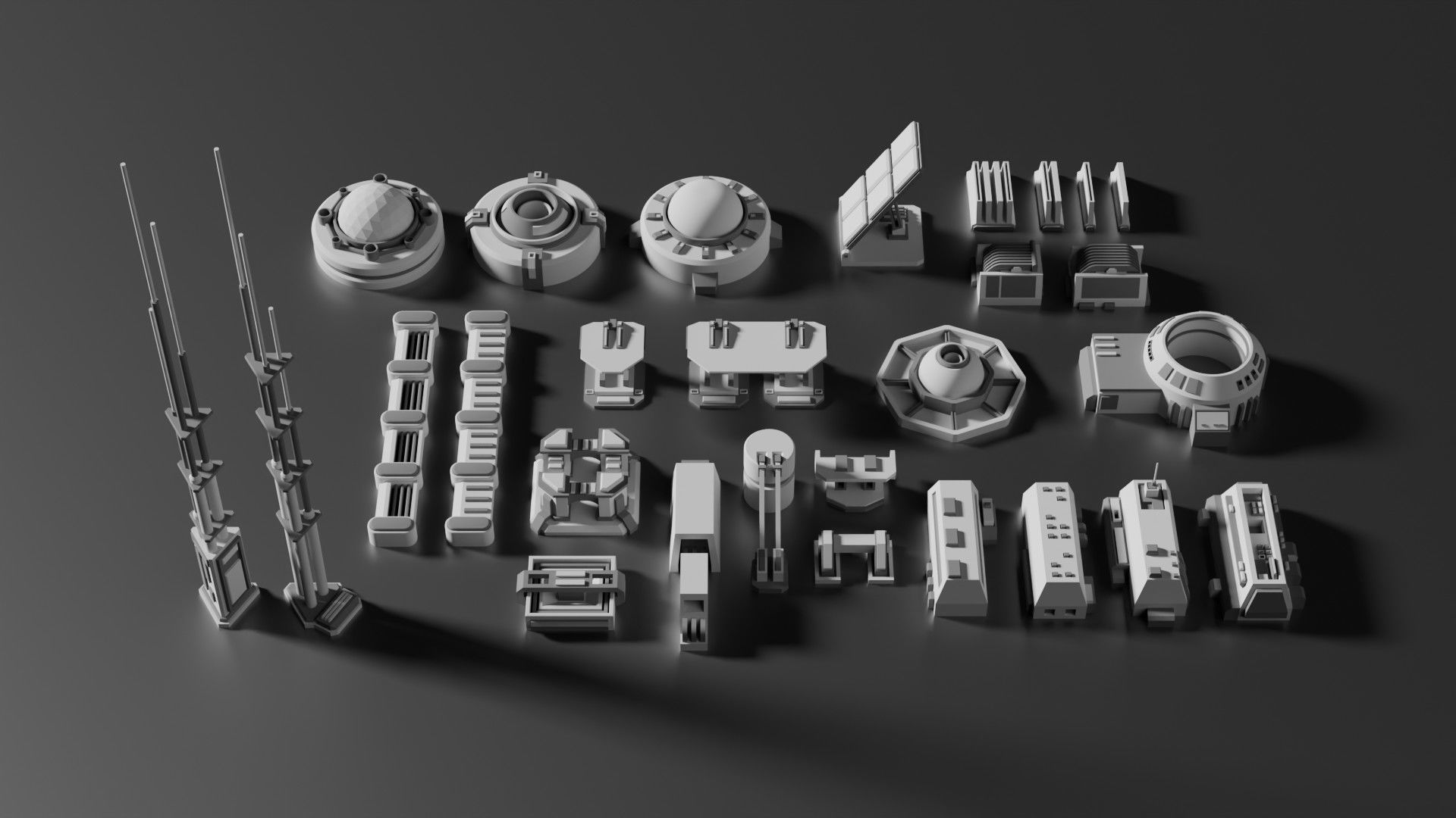 ULTIMATE Sci-Fi Greebles Pack 3D model_10