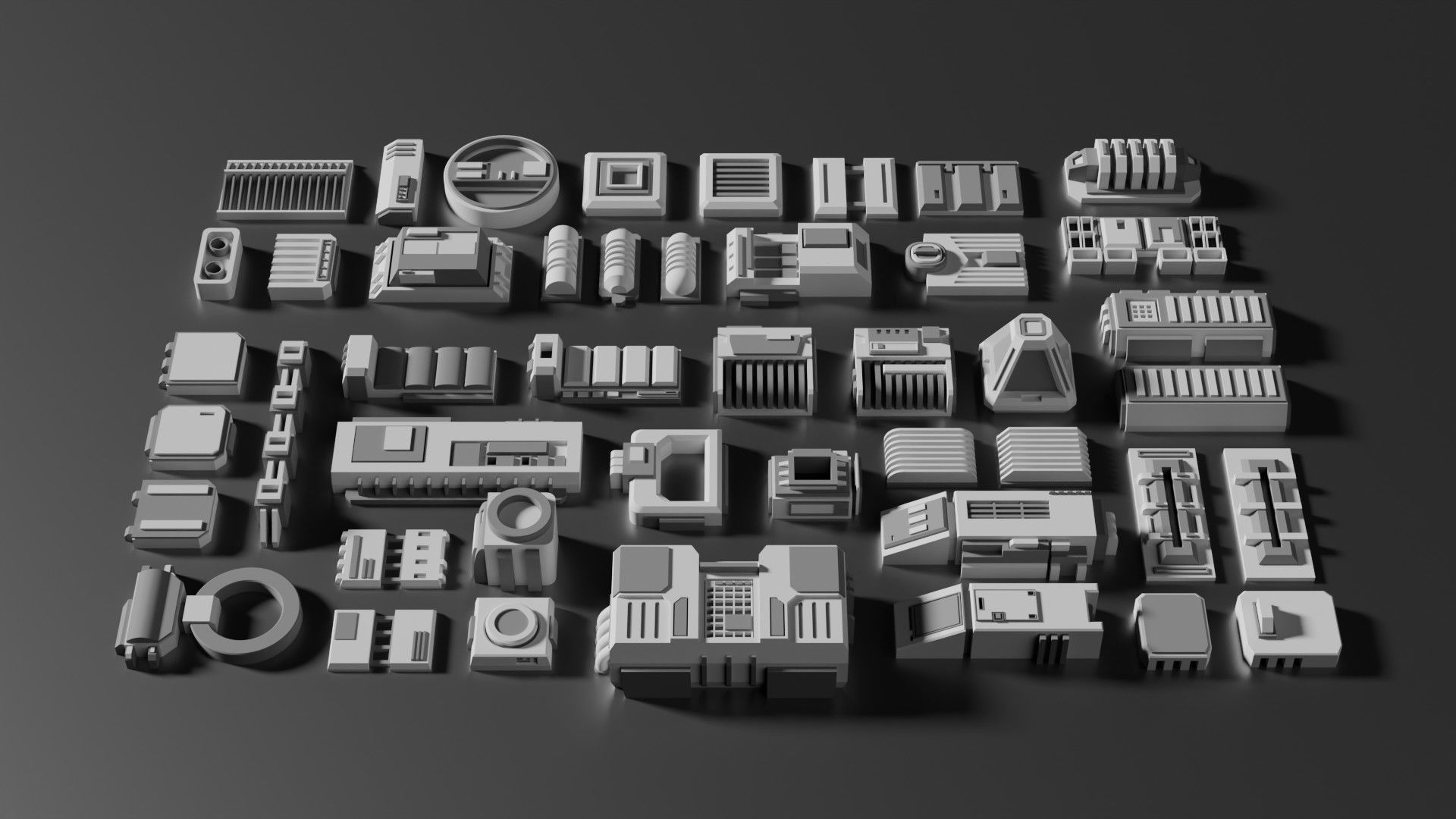 ULTIMATE Sci-Fi Greebles Pack 3D model_2