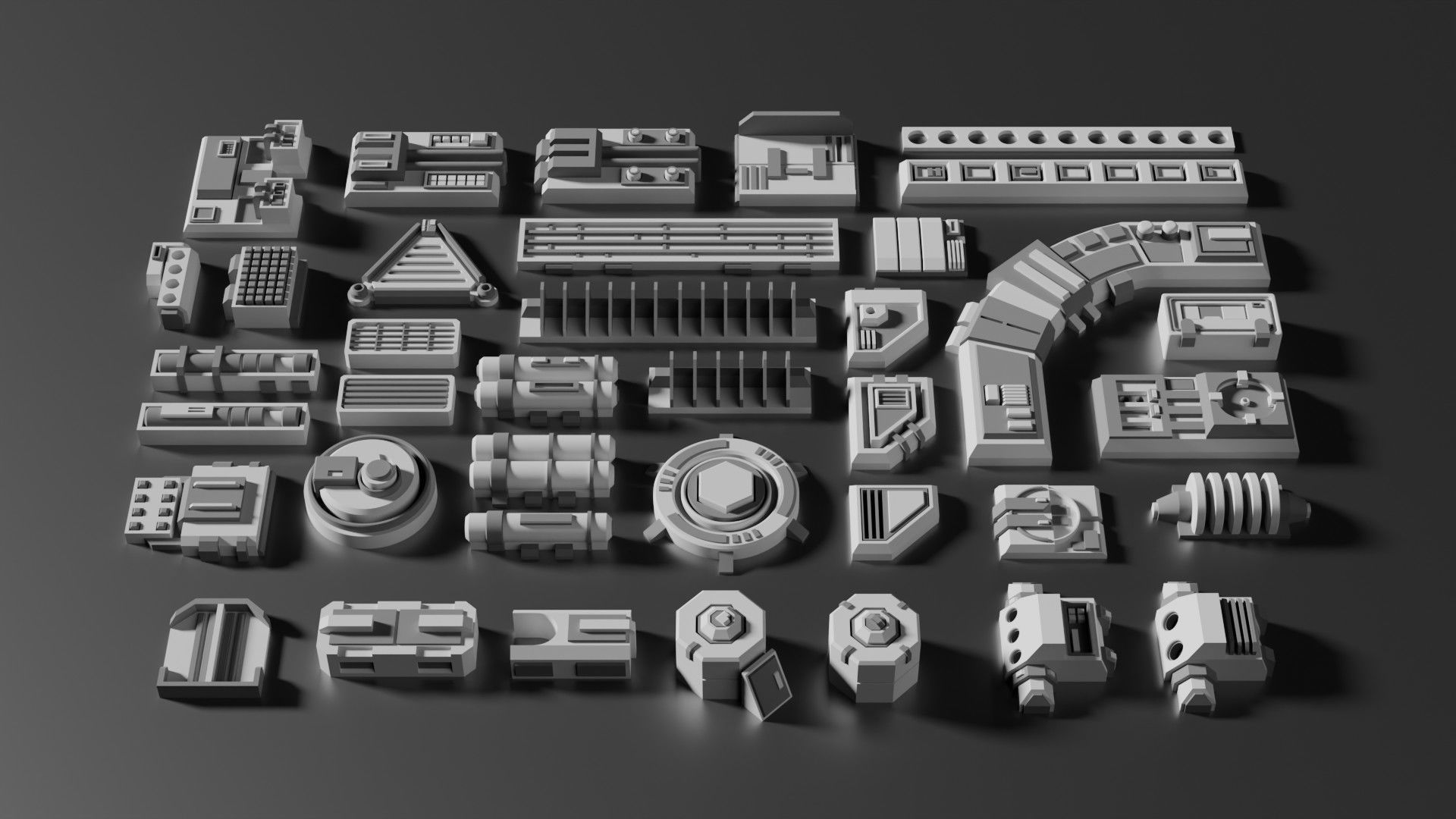 ULTIMATE Sci-Fi Greebles Pack 3D model_3