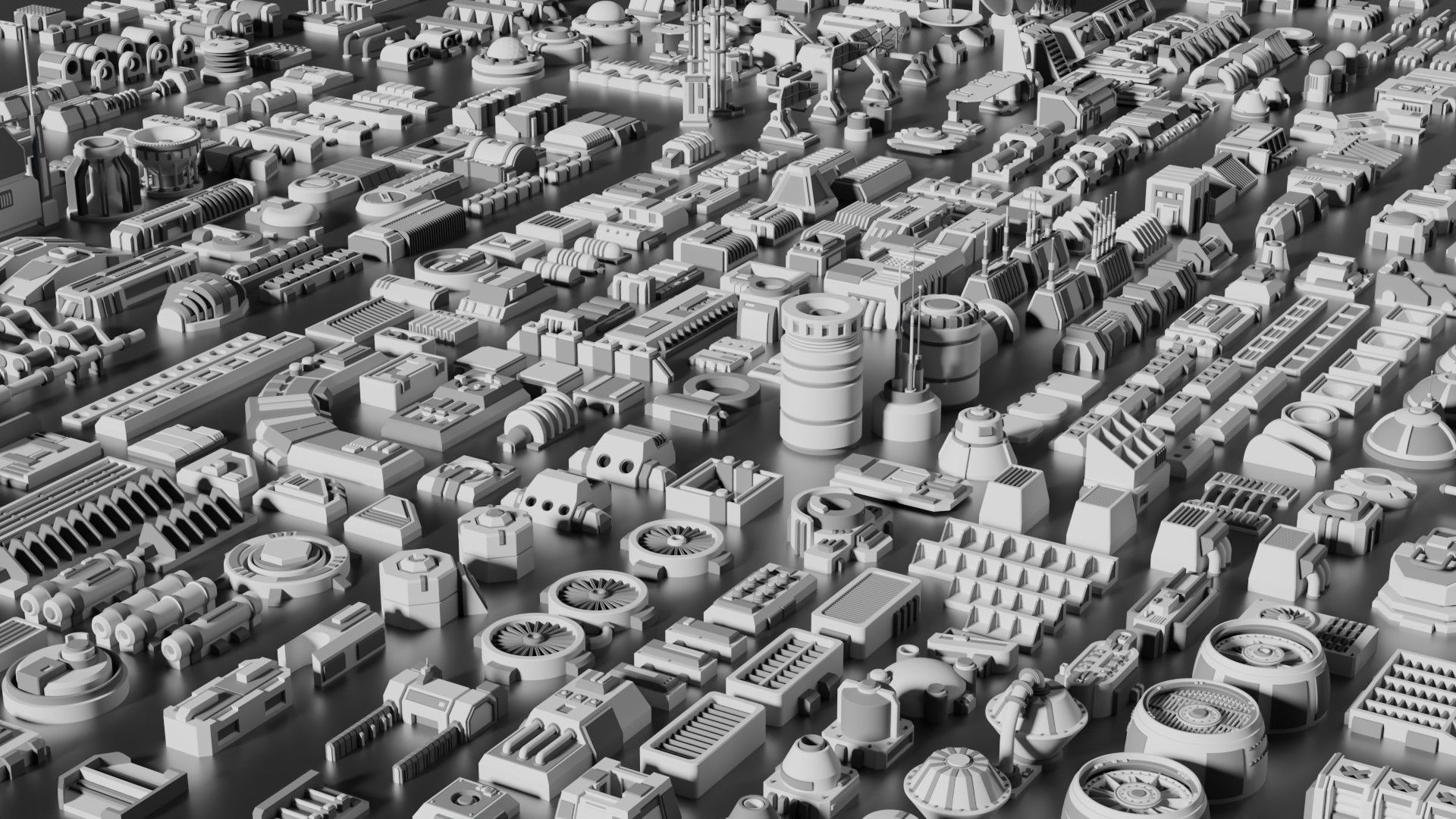 ULTIMATE Sci-Fi Greebles Pack 3D model_1
