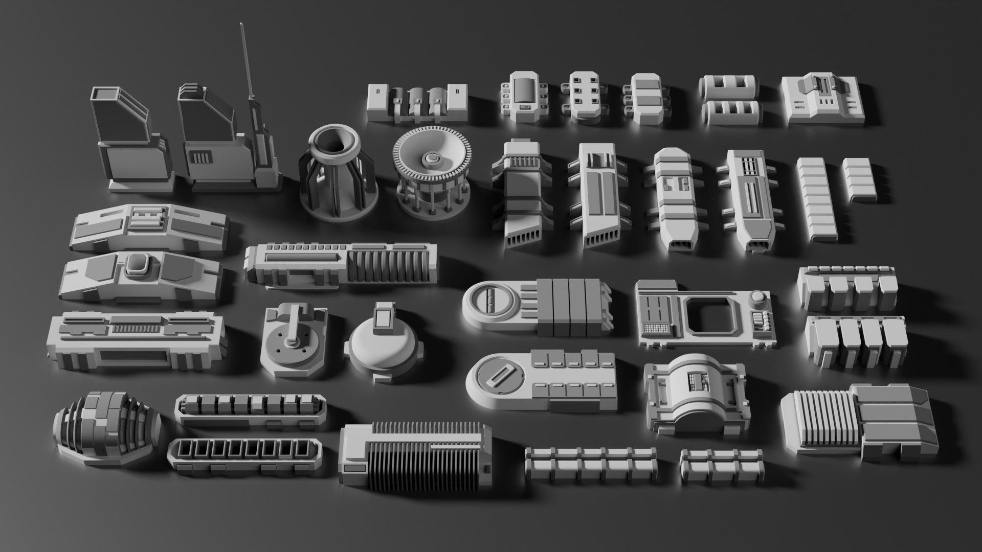 ULTIMATE Sci-Fi Greebles Pack 3D model_7