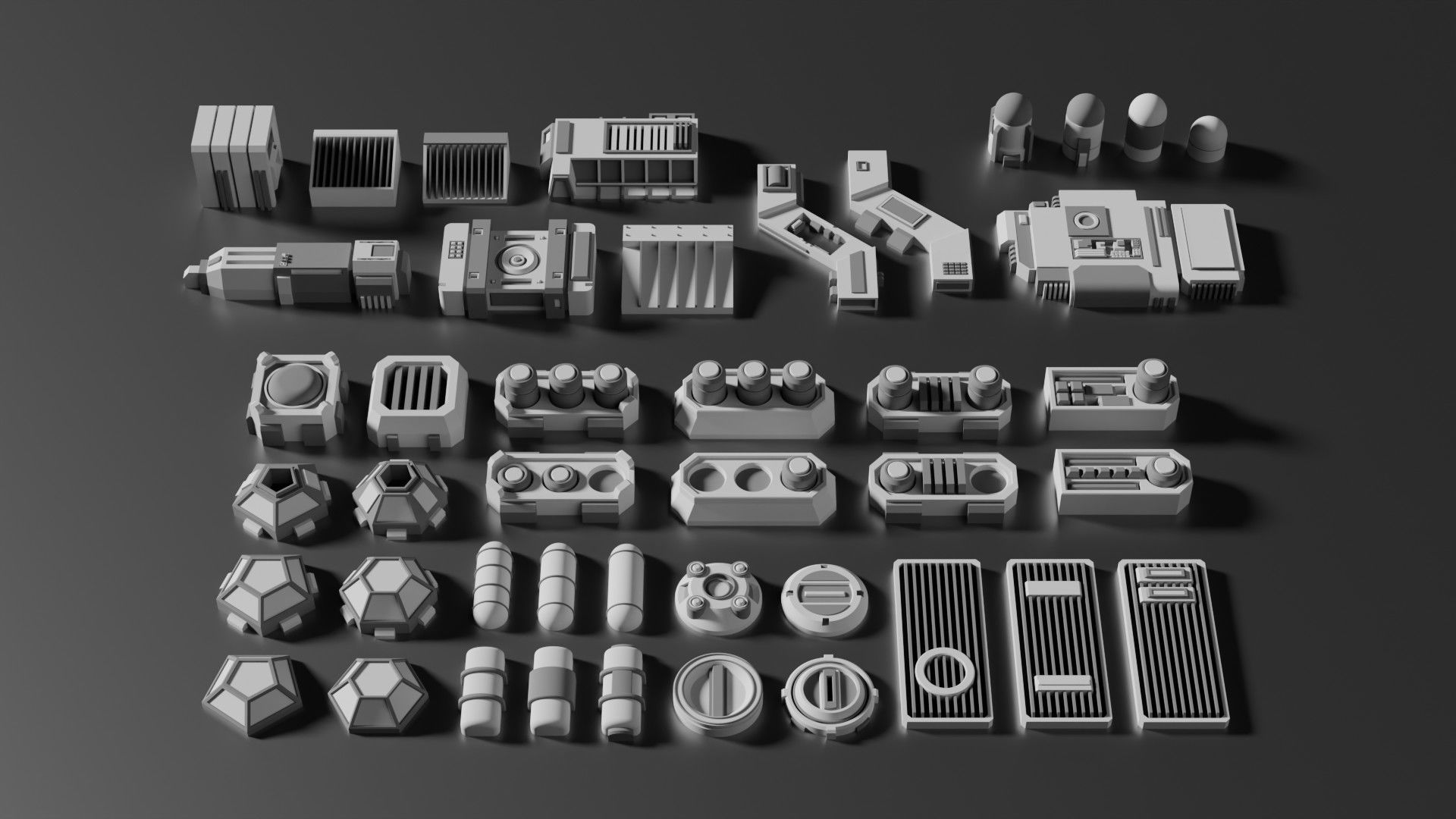 ULTIMATE Sci-Fi Greebles Pack 3D model_4