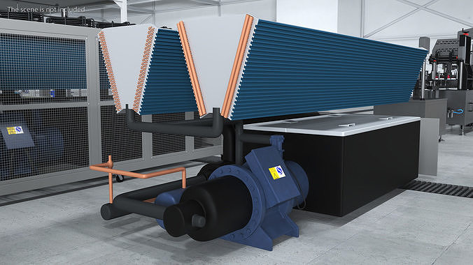 Industrial Cooling System 3D model 4