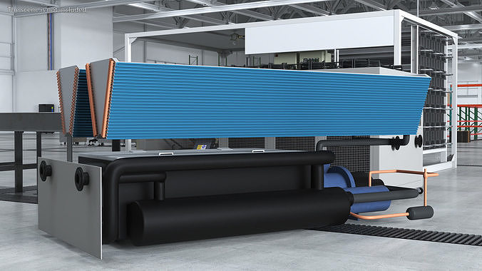 Industrial Cooling System 3D model 2