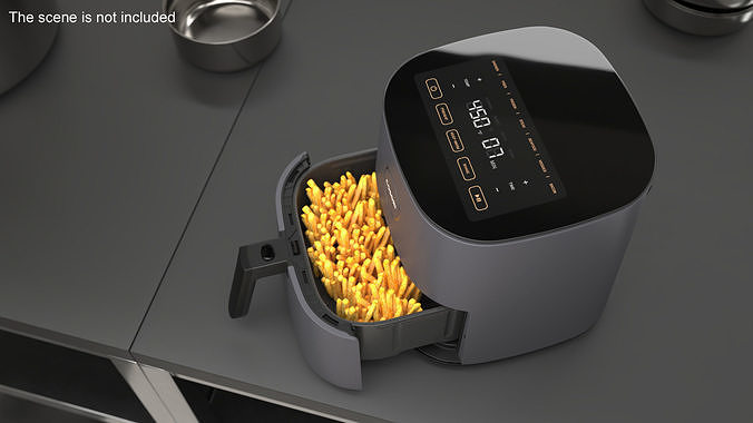 Air Fryer Cosori with French Fries 3D model 2