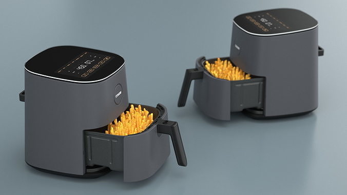 Air Fryer Cosori with French Fries 3D model 5