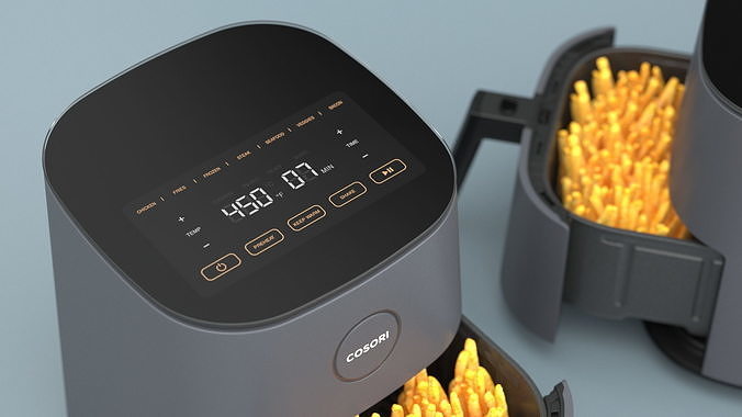 Air Fryer Cosori with French Fries 3D model 7