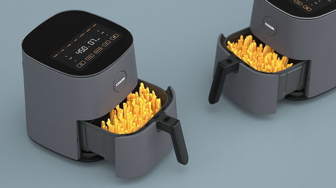 Air Fryer Cosori with French Fries 3D model 6