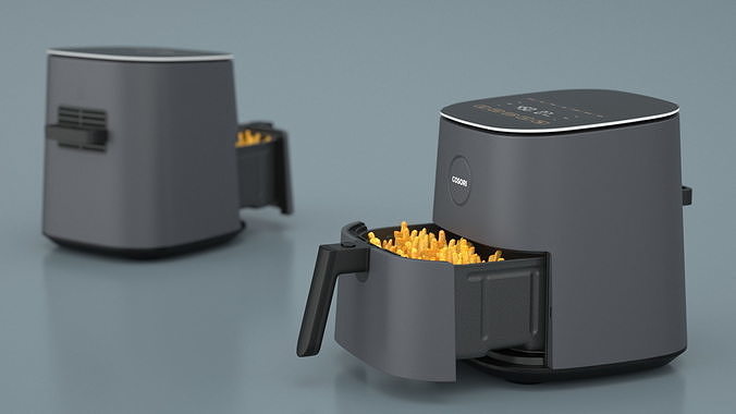 Air Fryer Cosori with French Fries 3D model 4