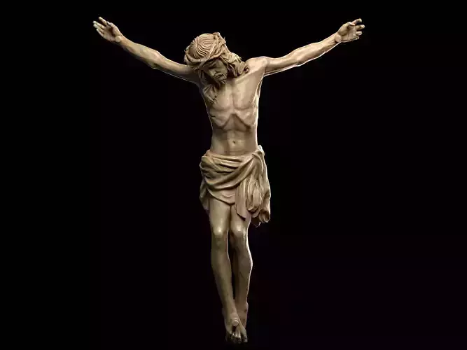 Crucifix Statue - Jesus Christ Sculpture  3D print model