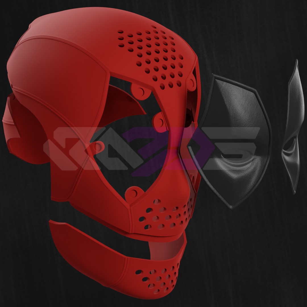 Deadpool 3D Faceshell 3D print model_7