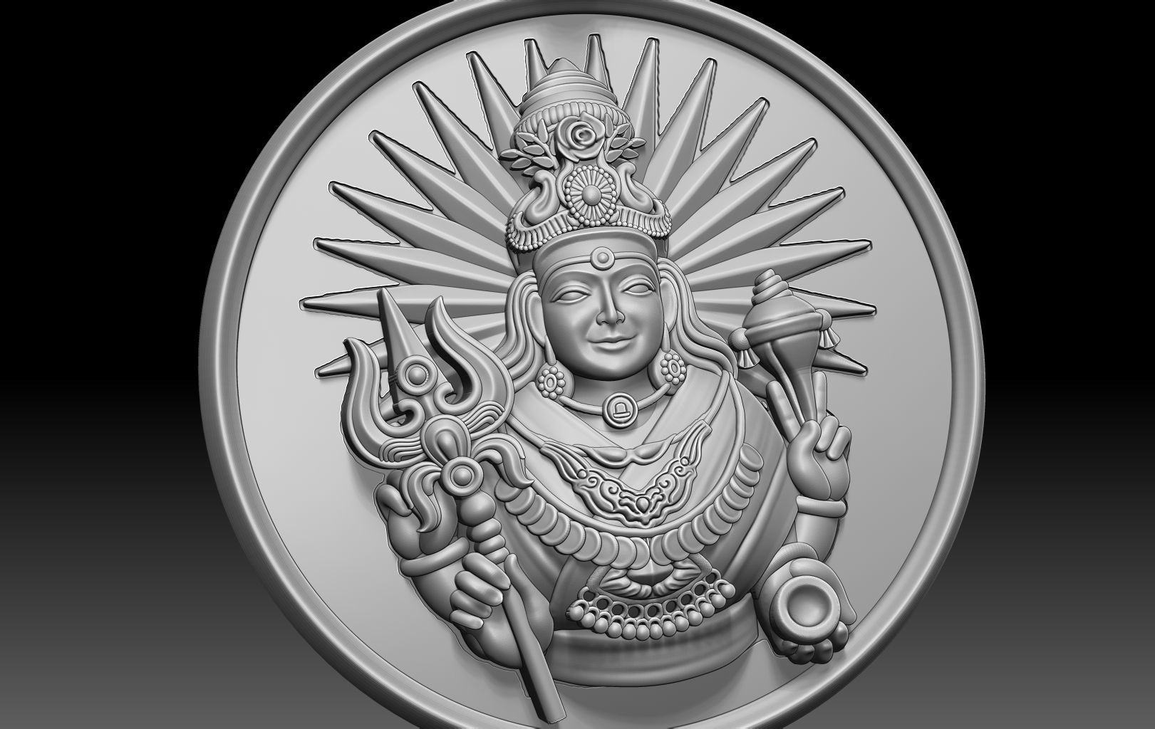 Amman Pendant 3D print model_2