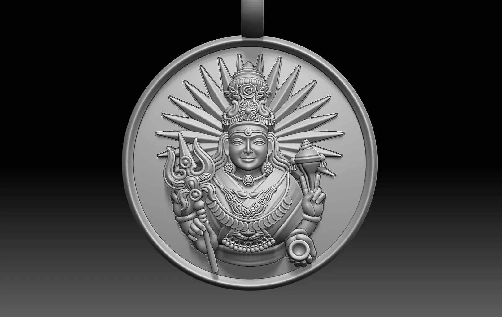 Amman Pendant 3D print model_4