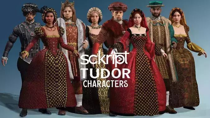 Tudor Characters Series 3D Model Collection