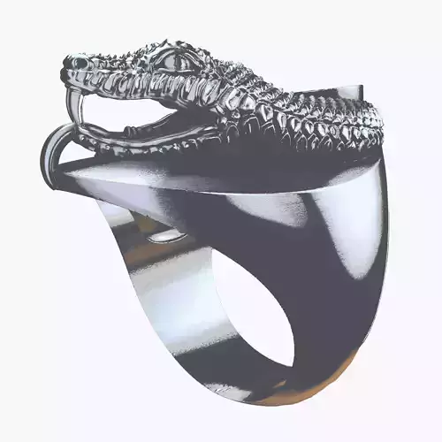 Snake yin yang ring