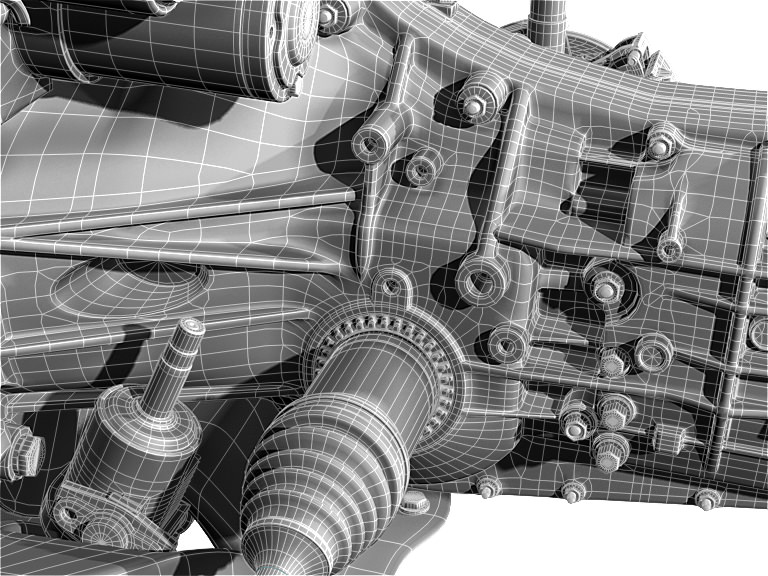 Car undercarriage 3D model_16
