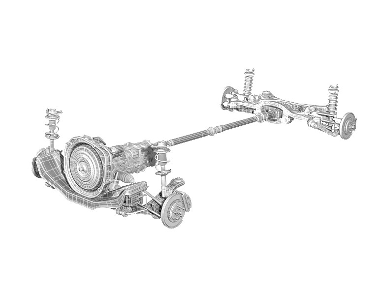 Car undercarriage 3D model_12
