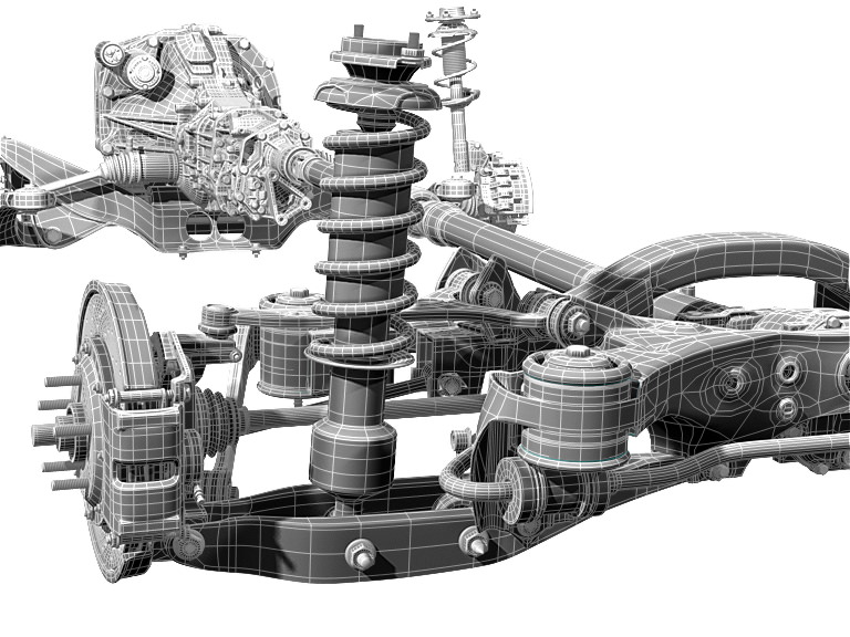 Car undercarriage 3D model_17