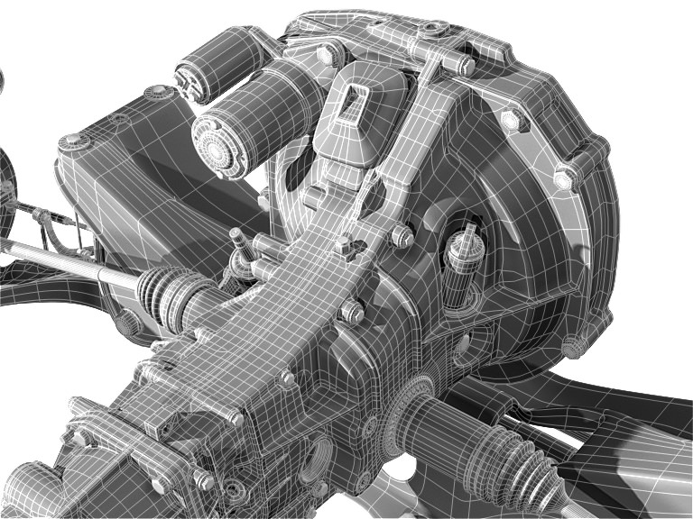Car undercarriage 3D model_23