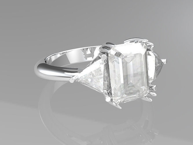 Engagement ring 3D print model